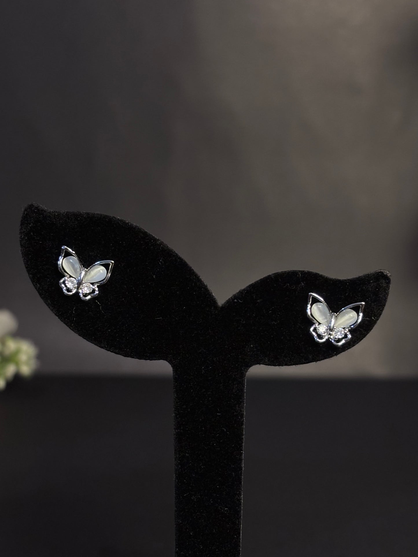 Butterfly & Crystal Earring Set – Pack of 3