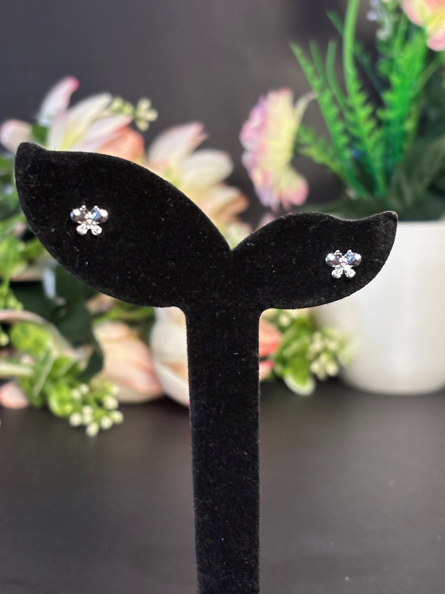 Butterfly & Crystal Earring Set – Pack of 3