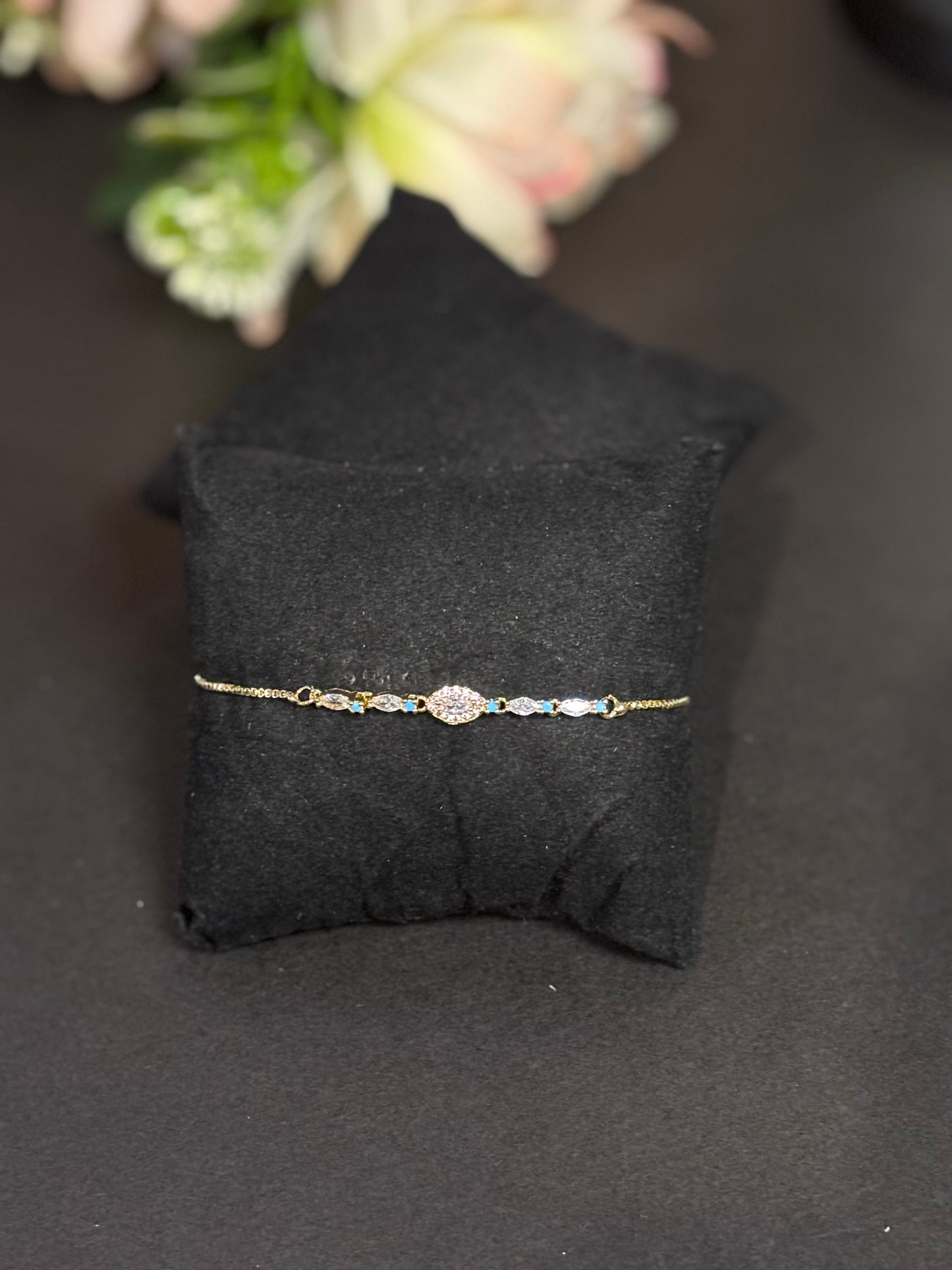 Crystal Dot Chain Bracelet