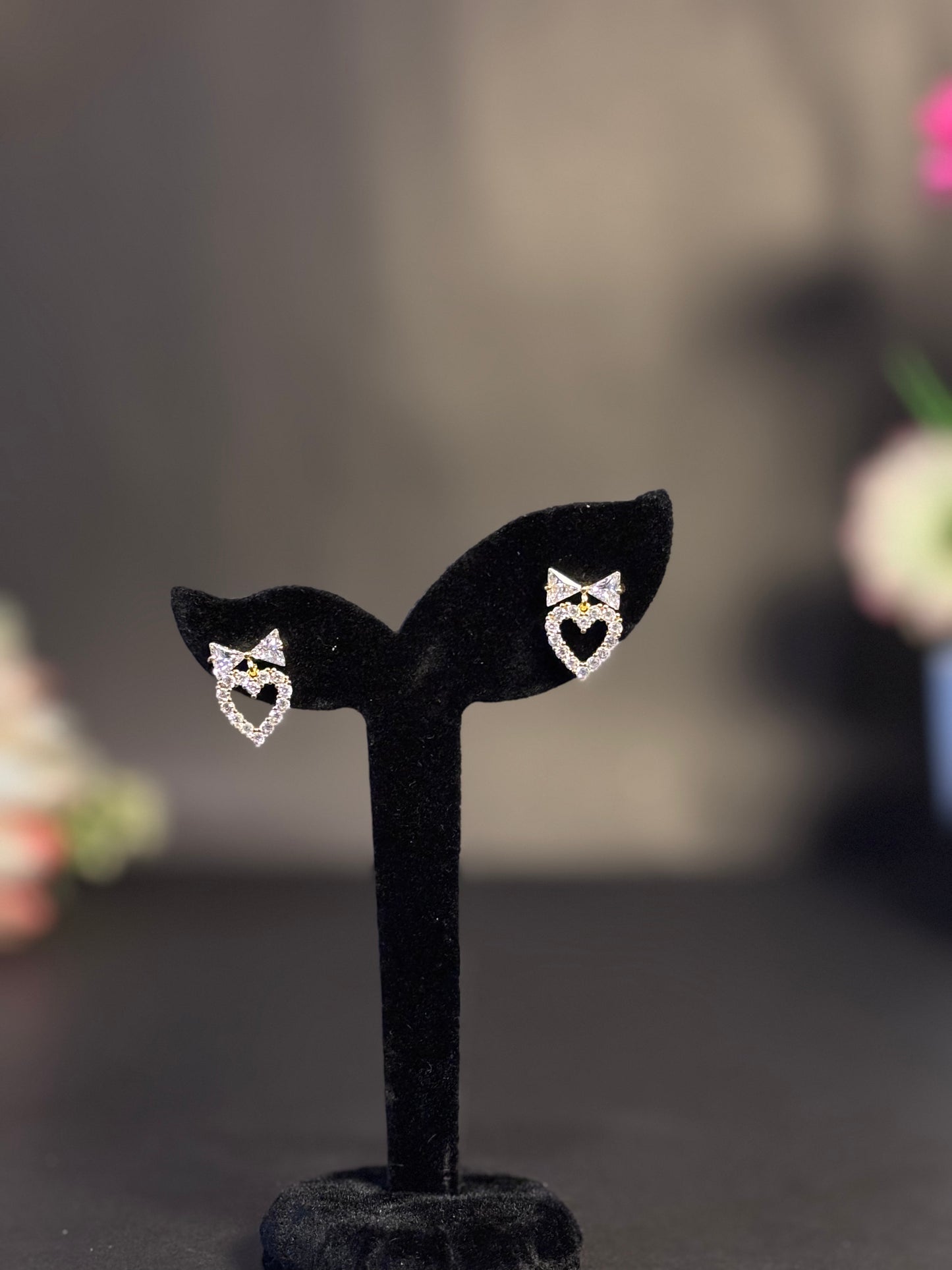 Mini Heart Sparkle Earrings