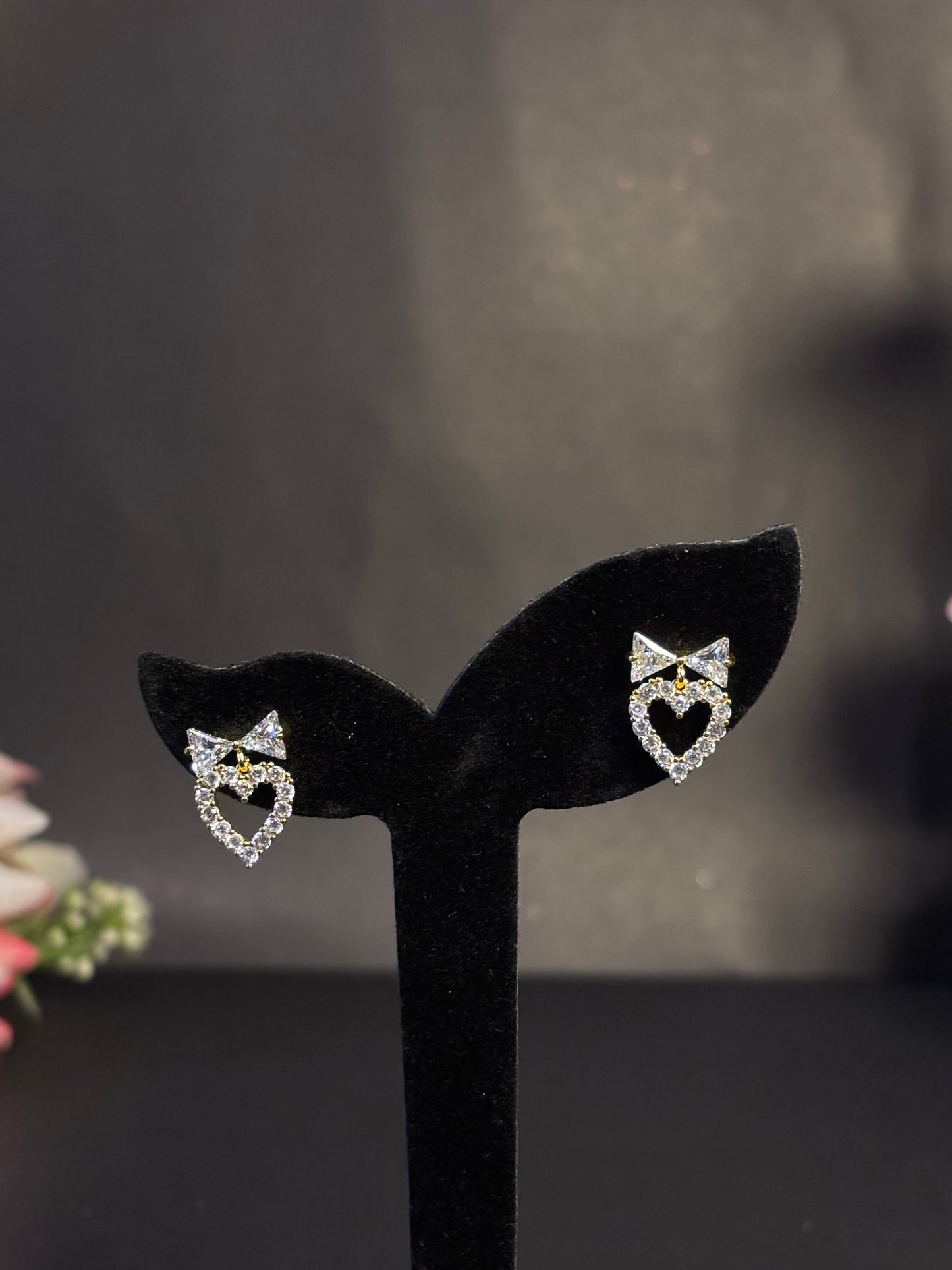 Mini Heart Sparkle Earrings